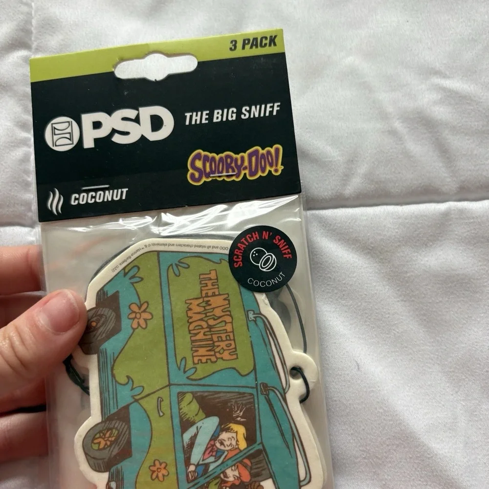 Big Sniff Car Air Freshener‎ Scooby Doo Mystery Machine 3 Pcs Coconut